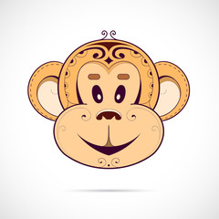 Monkey cartoon as symbol for year 2016