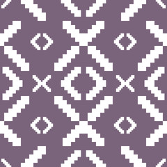 Seamless knitted pattern in muted purple color