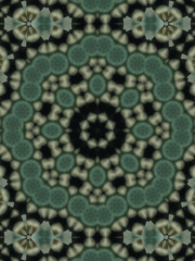 Brown Ethnic pattern. Abstract kaleidoscope