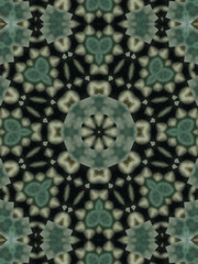 Brown Ethnic pattern. Abstract kaleidoscope