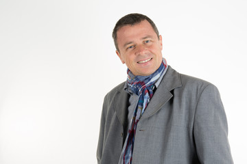 Casual and relax man on isolated white background