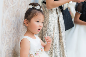 Girl to attend the wedding