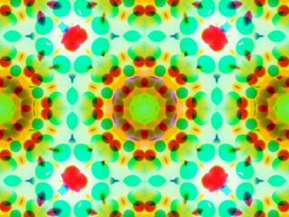 Green abstract kaleidoscope background