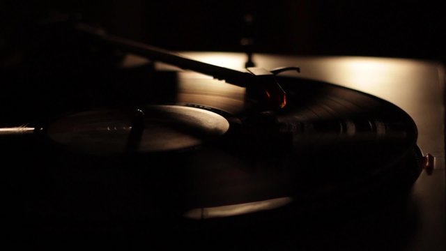 Turntable with professional lighting and moving shadows. . High quality  footage.