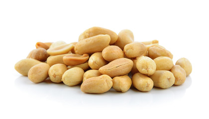 Fototapeta premium peanuts on white background