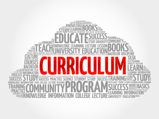 CURRICULUM word cloud, education business concept