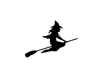 Hexenflug Halloween freisteller