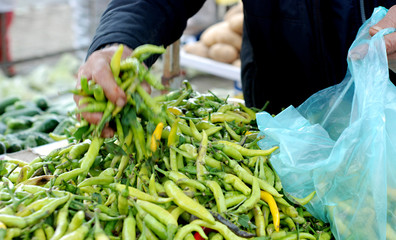 paprika for sale in a farmers market