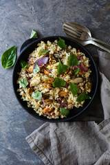 delicious bulgur and seafood