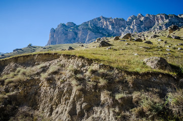 Fototapeta premium Sunny weather in the Chegem gorge