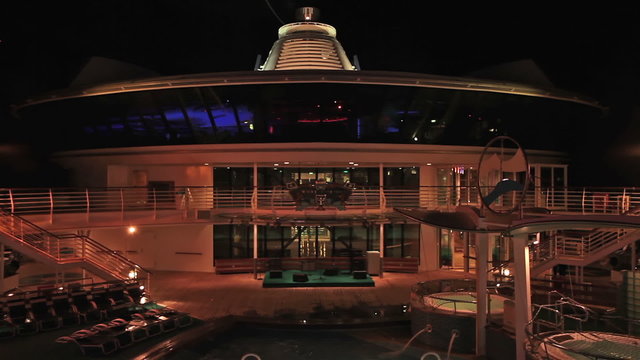 Cruise ship disco dance outdoor pools night HD 1795