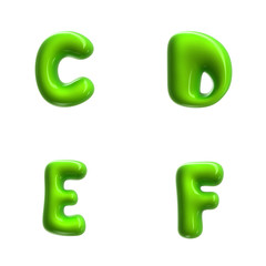 Green Balloon jely alphabet
