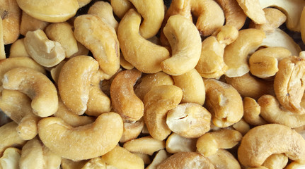 Cashew nuts background