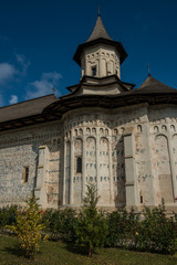 Naklejka premium Partial side view of Probota monastery