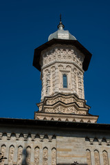 Fototapeta na wymiar Closup on Dragomirna monastery's tower