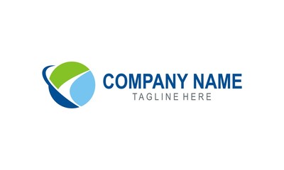 round abstract business finance company logo