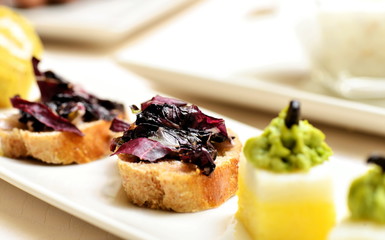 Selection of Spanish tapas served