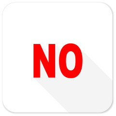 no red flat icon with long shadow on white background