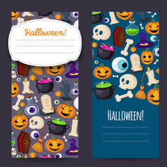 Halloween cover with traditional icons for your design 