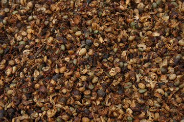Dry coffee cherries
