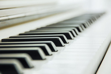 Close-up of Piano Keyboard centred on Ab with plenty of white sp