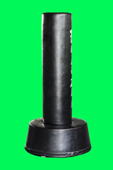 black Punching bag for boxing or kick boxing sport Isolated on g