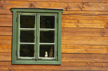 Window timbered house architecture detail