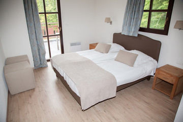 Beautiful bedroom with a big double bed