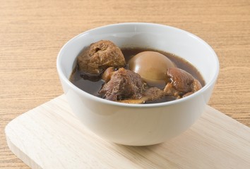 Five Spice Stew with Fragrant Egg, Tofu and Pork on Tray