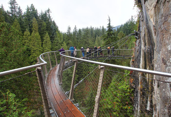 Capilano suspension bridge in British Columbia, Canada
