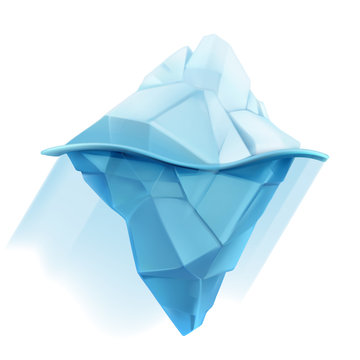 Iceberg, low poly style vector icon