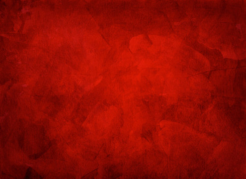 Artistic hand painted multi layered red background