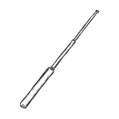 Vector Sketch Telescopic Baton
