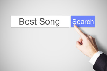 finger pushing flat search browser button best song