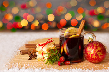 Christmas mulled wine isolated .