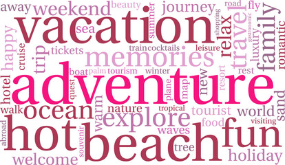 Fototapeta premium Adventure Word Cloud