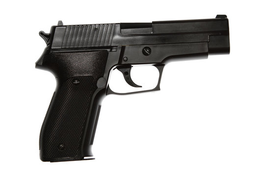 Hand gun isolated on white