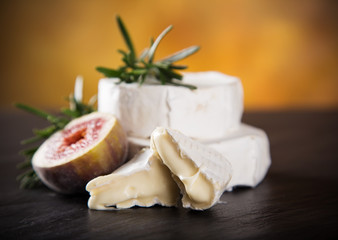 Camembert cheese still-life.