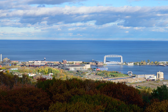 View of Downtown Duluth in Fall