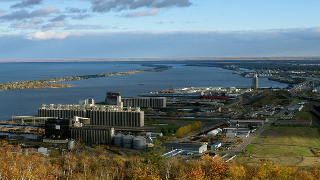 View of Duluth and Park Point from Enger Tower