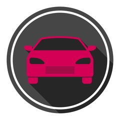 Car icon with long shadow