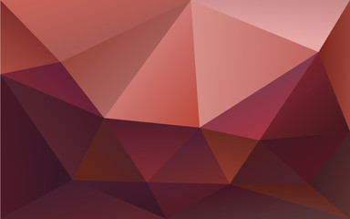Obraz premium Abstract polygonal geometric background marsala colored, vector