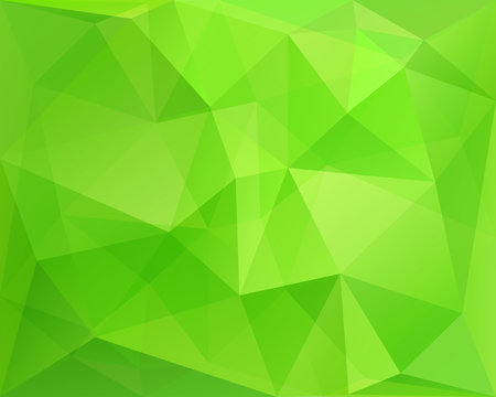 Abstract polygonal green vector bacground, in vector