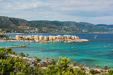 Naklejka premium Cote d'Azur mediterranean coast