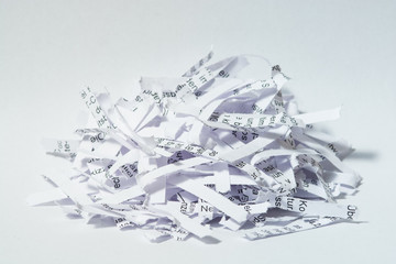 Vernichtetes Papier,  Datensicherheit