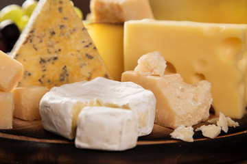 Fototapeta na wymiar Various types of cheese