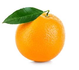 Poster Orange fruit isolated on a white background. © bestphotostudio
