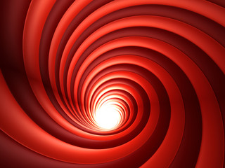 3d Red Abstract Vortex