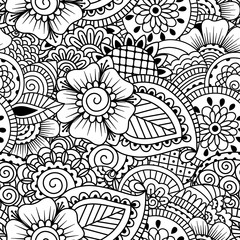 Seamless black and white pattern. 