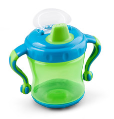 Transparent sip cup - nipple - pacifier botle for water or milk